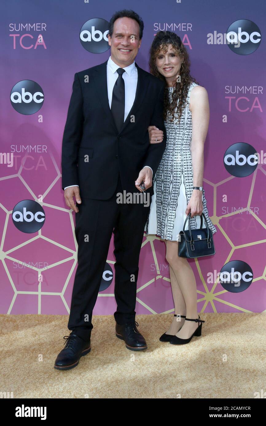 LOS ANGELES - AUG 15:  Diedrich Bader, wife at the ABC Summer TCA All-Star Party at the SOHO House on August 15, 2019 in West Hollywood, CA Stock Photo