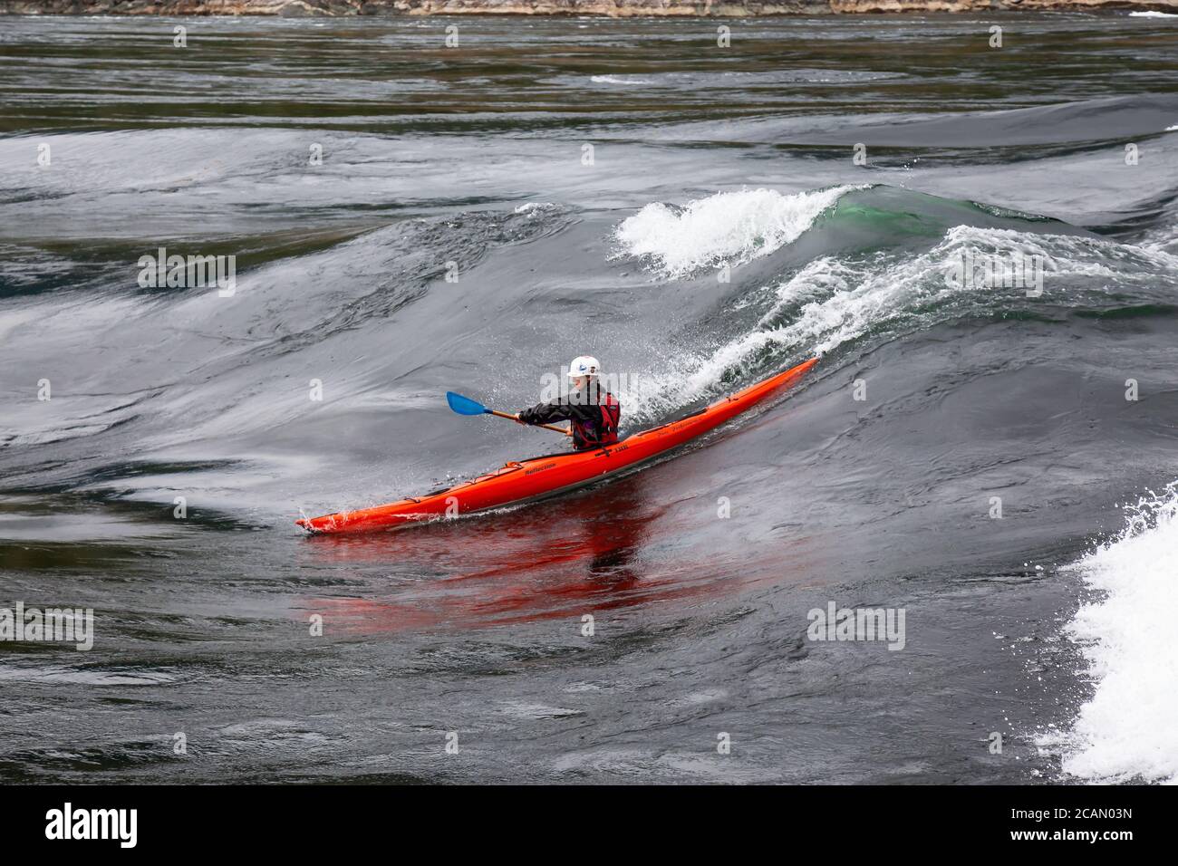 Egmont, Sunshine Coast, British Columbia, Canada August 2, 2020 Adventurous Man on a
