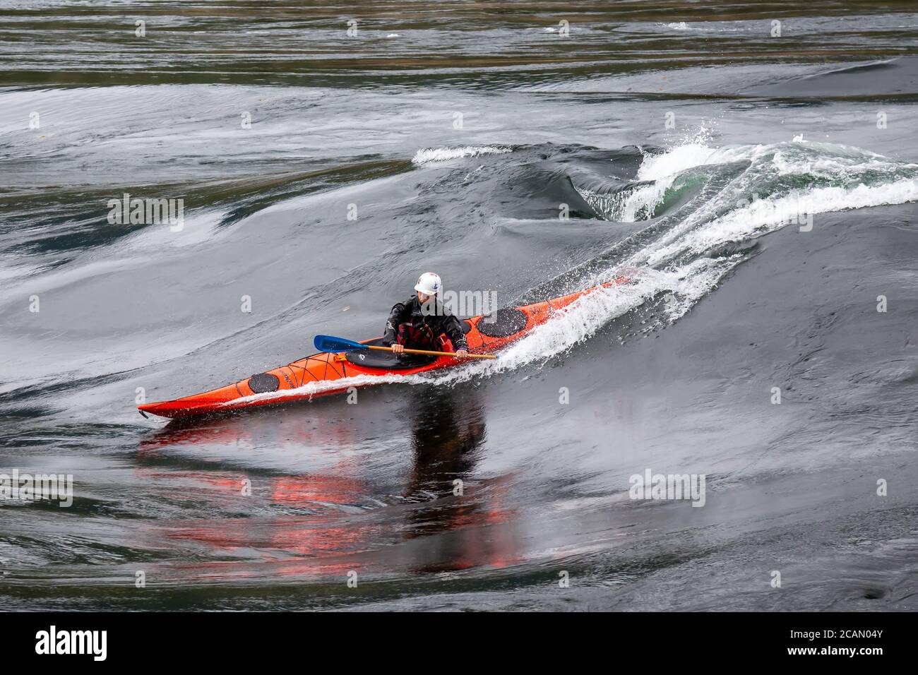 Egmont, Sunshine Coast, British Columbia, Canada August 2, 2020 Adventurous Man on a