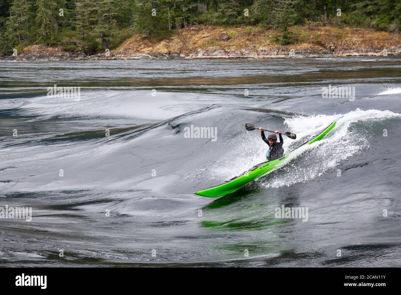 Egmont, Sunshine Coast, British Columbia, Canada August 2, 2020 Adventurous Man on a