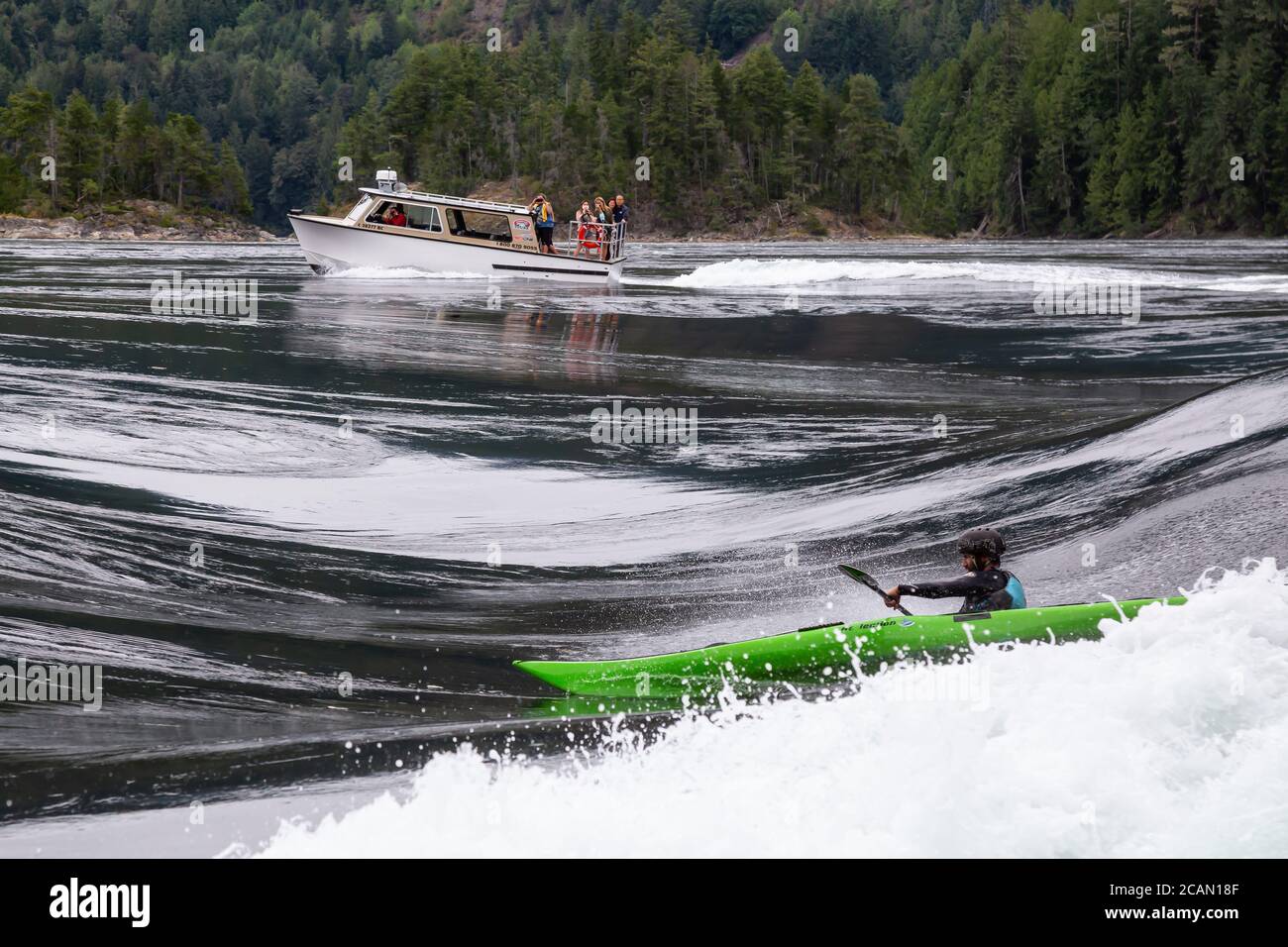 Egmont, Sunshine Coast, British Columbia, Canada August 2, 2020 Adventurous Man on a