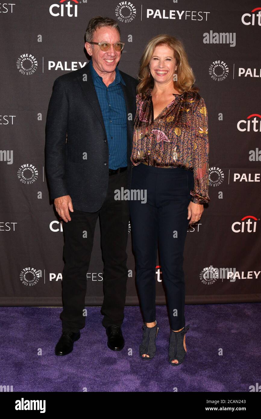 LOS ANGELES - SEP 13:  Tim Allen, Nancy Travis at the 2018 PaleyFest Fall TV Previews - FOX at the Paley Center for Media on September 13, 2018 in Beverly Hills, CA Stock Photo