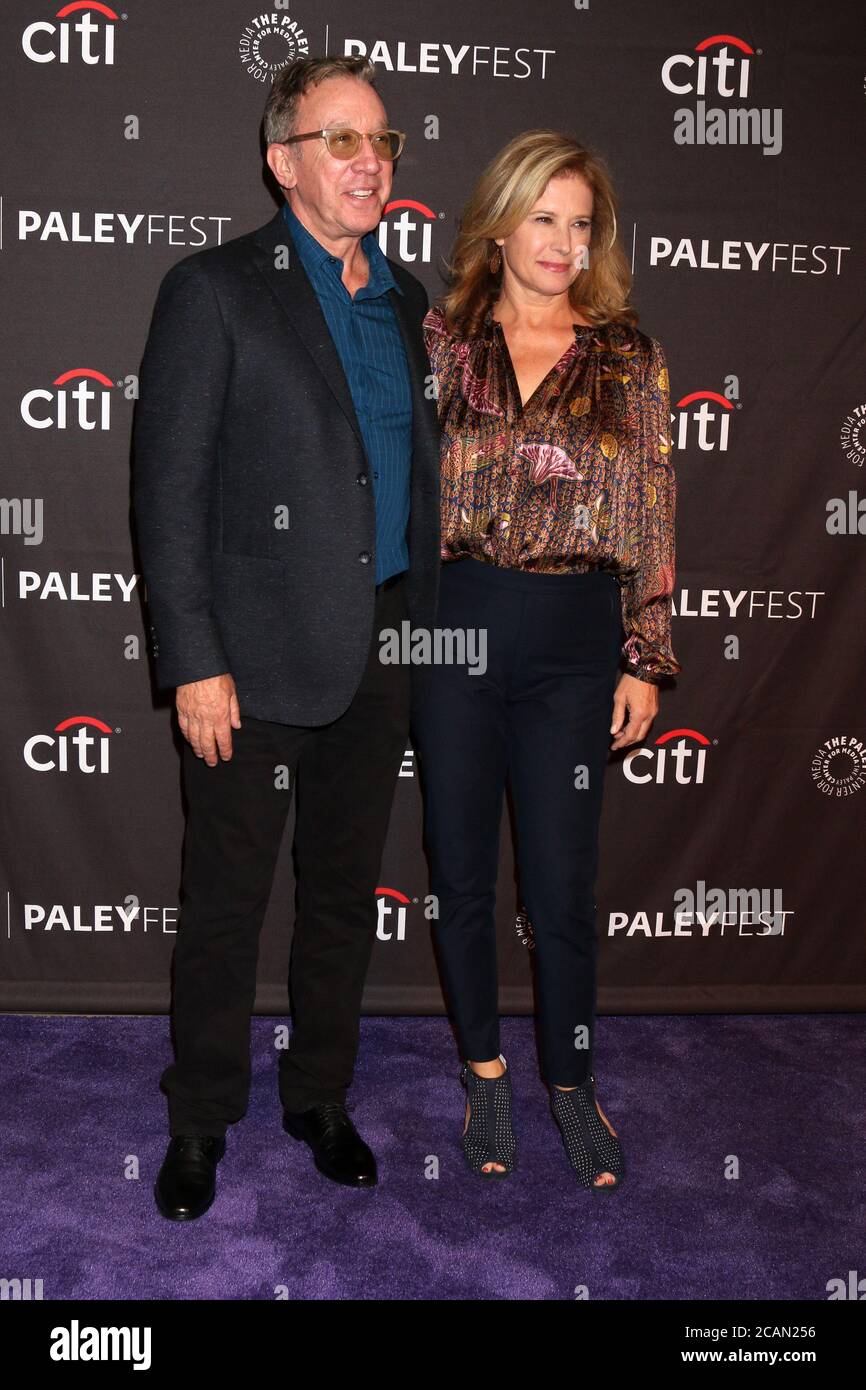 LOS ANGELES - SEP 13:  Tim Allen, Nancy Travis at the 2018 PaleyFest Fall TV Previews - FOX at the Paley Center for Media on September 13, 2018 in Beverly Hills, CA Stock Photo