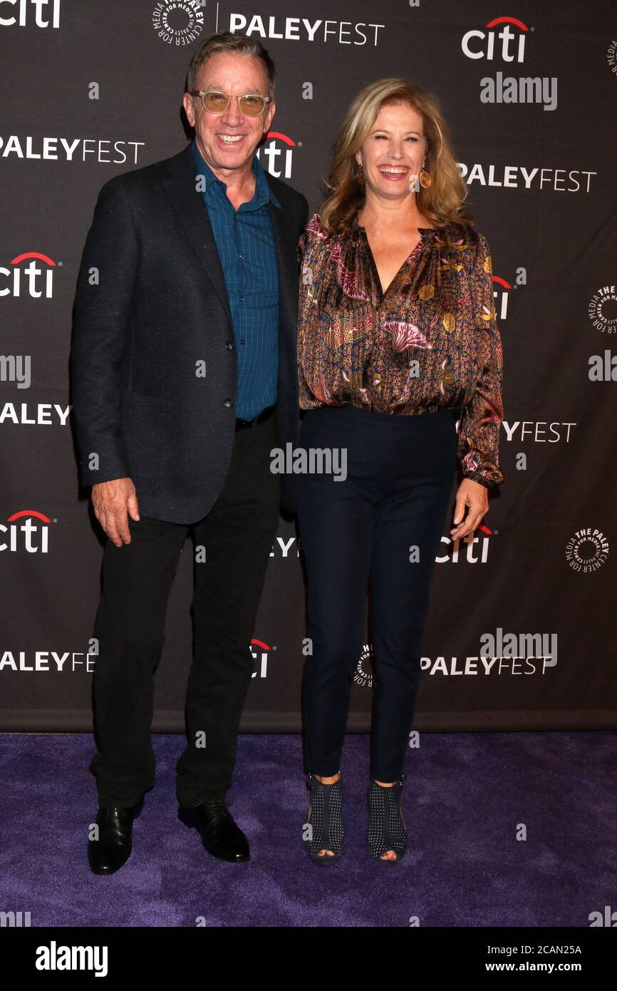 LOS ANGELES - SEP 13:  Tim Allen, Nancy Travis at the 2018 PaleyFest Fall TV Previews - FOX at the Paley Center for Media on September 13, 2018 in Beverly Hills, CA Stock Photo