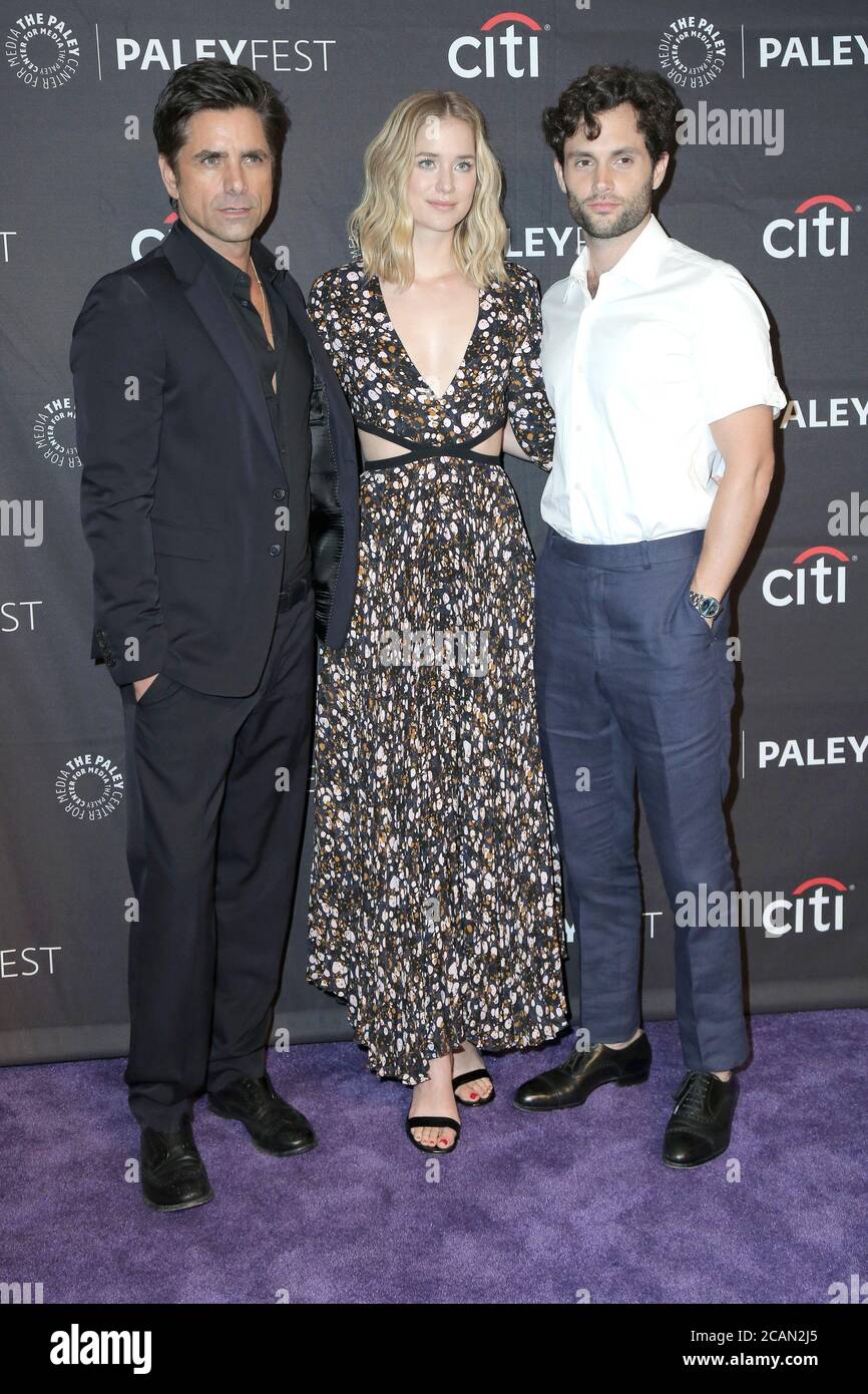 LOS ANGELES SEP 10 John Stamos, Elizabeth Lail, Penn Badgley at the 2018 PaleyFest Fall TV