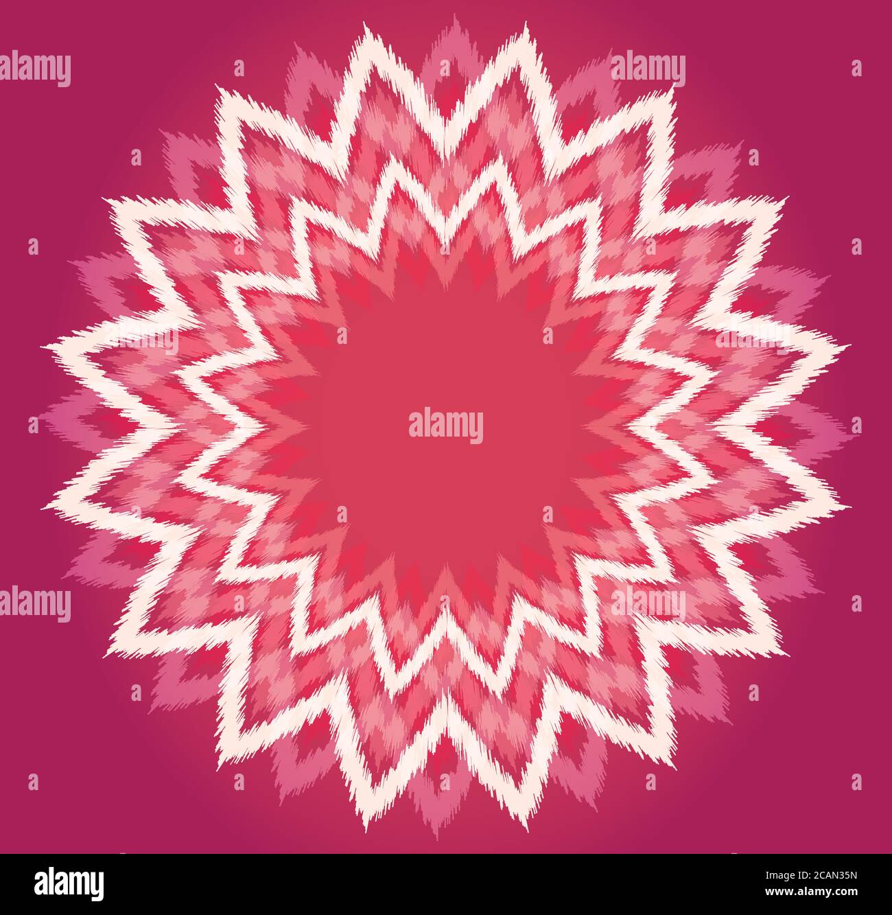 Round ethno frame of triangles. Vector element for your design Stock Vector