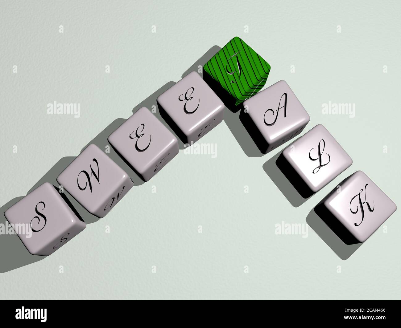 sweet talk crossword by cubic dice letters 3D illustration background sweet talk crossword by cubic dice letters 3D illustration background