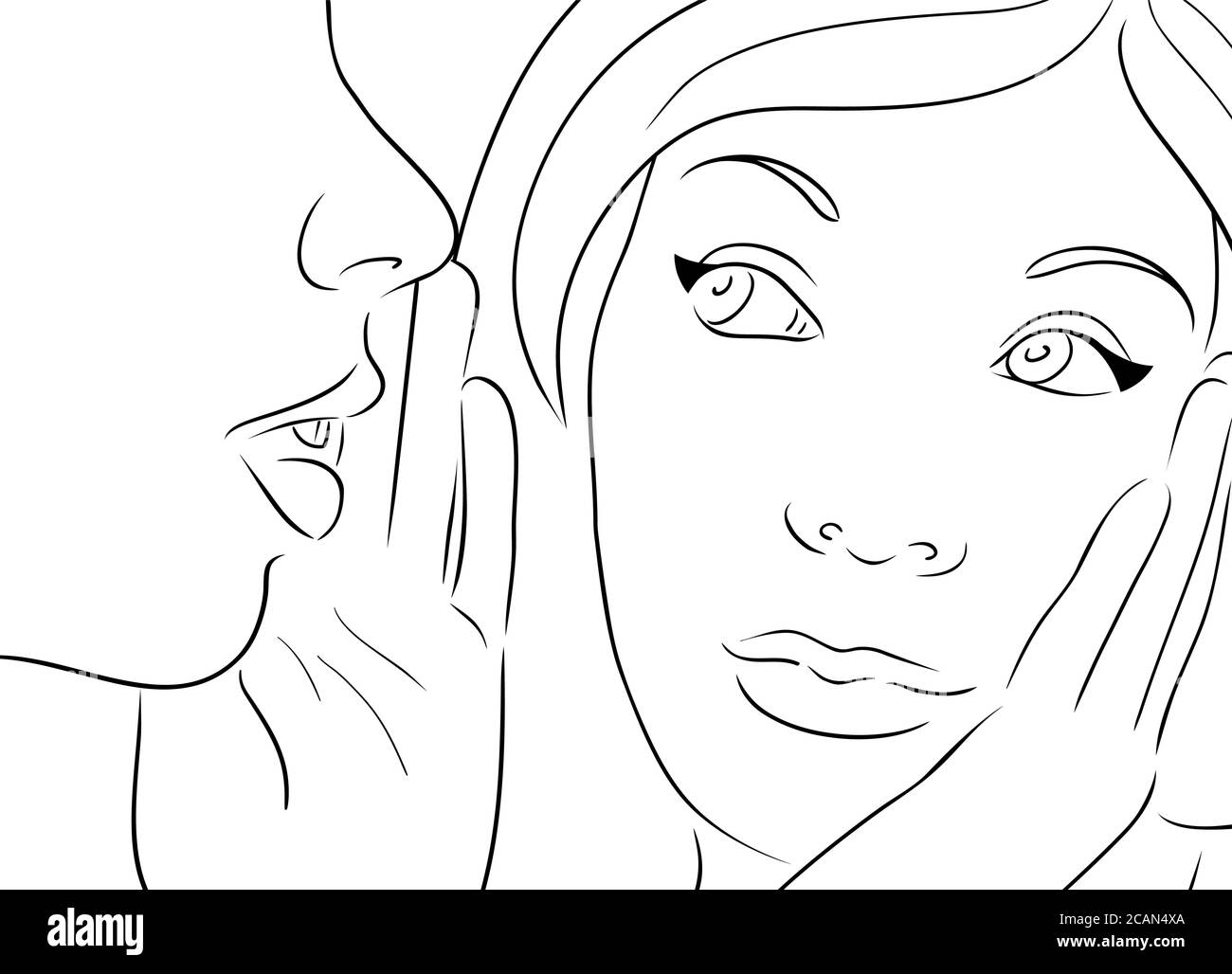 Contour Vector Illustration With Two Gossiping Girls Stock Vector Image Art Alamy Contour Vector Illustration With Two Gossiping Girls Stock Vector Image Art Alamy