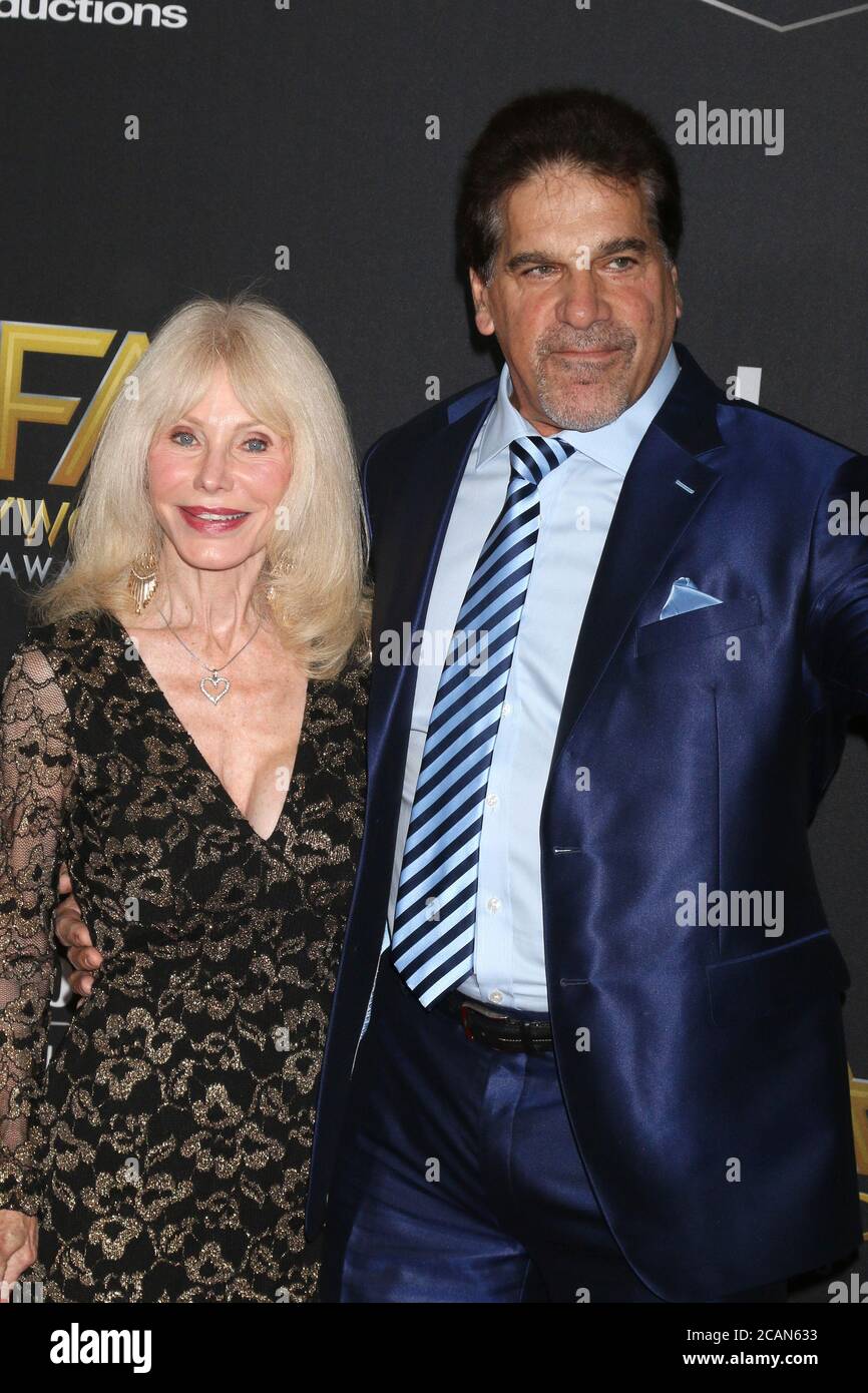 LOS ANGELES - NOV 4:  Carla Ferrigno, Lou Ferrigno at the Hollywood Film Awards 2018 at the Beverly Hilton Hotel on November 4, 2018 in Beverly Hills, CA Stock Photo