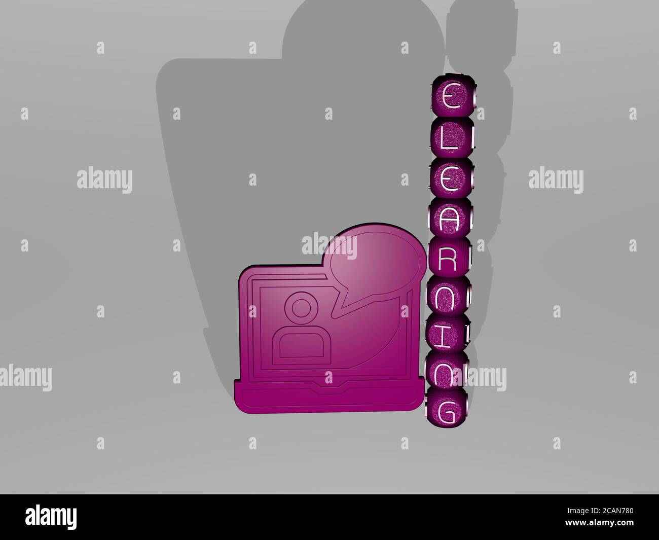 elearning text beside the 3D icon. 3D illustration. education and ...