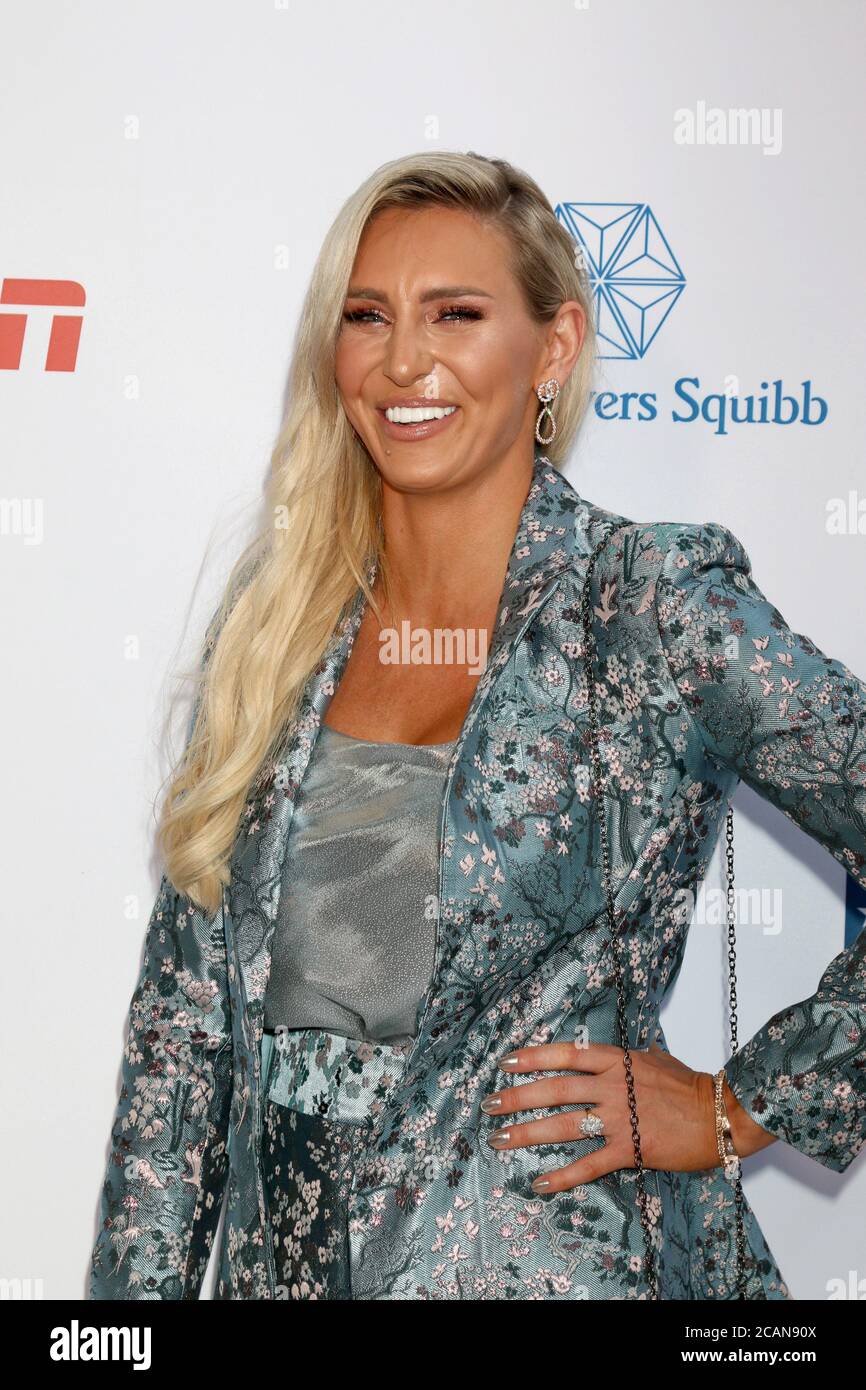 LOS ANGELES - JUL 17:  Charlotte Flair, Ashley Elizabeth Fliehr at the 4th Annual Sports Humanitarian Awards on The Novo on July 17, 2018 in Los Angeles, CA Stock Photo
