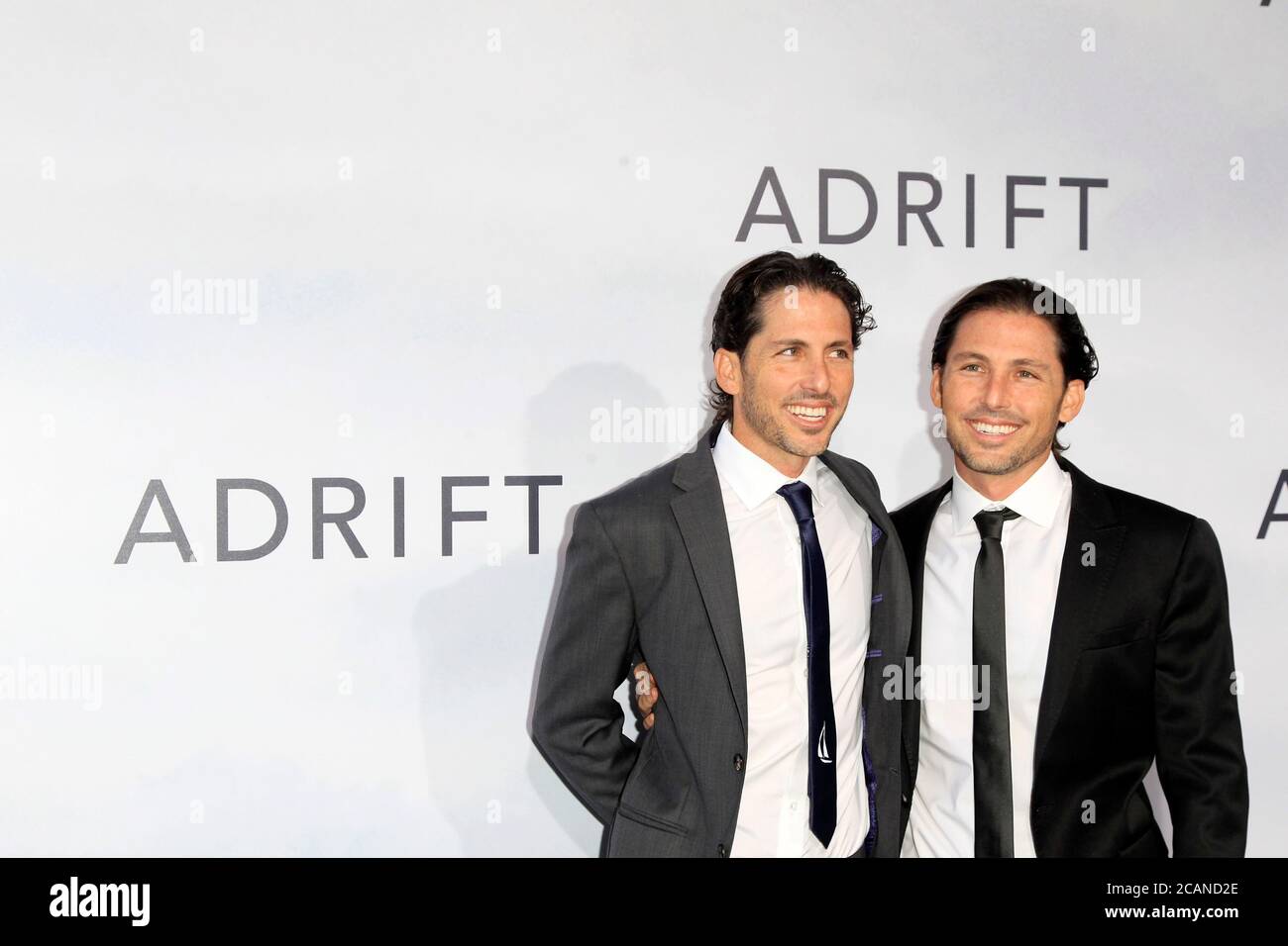 LOS ANGELES - MAY 23:  Aaron Kandell, Jordan Kandell at the 'Adrift' World Premiere at the Regal LA Live on May 23, 2018 in Los Angeles, CA Stock Photo