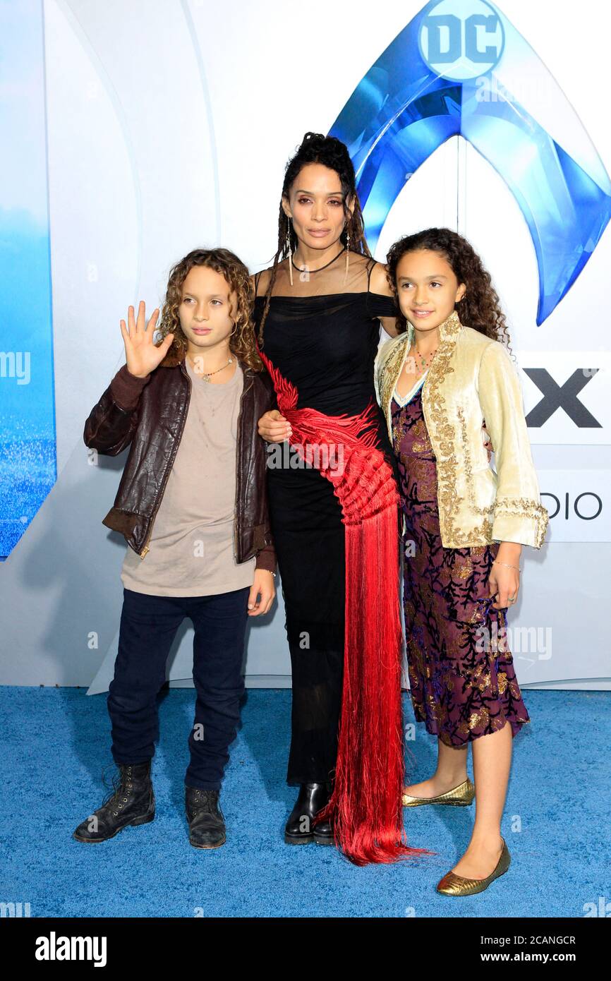 LOS ANGELES - DEC 12: Nakoa-Wolf Manakauapo Namakaeha Momoa, Lisa Bonet, Lola  Iolani Momoa at the "Aquaman" Premiere at the TCL Chinese Theater IMAX on  December 12, 2018 in Los Angeles, CA