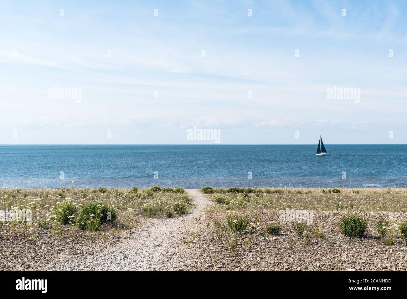 View from the nature reserve Neptuni Akrar on the island Oland in Sweden Stock Photo