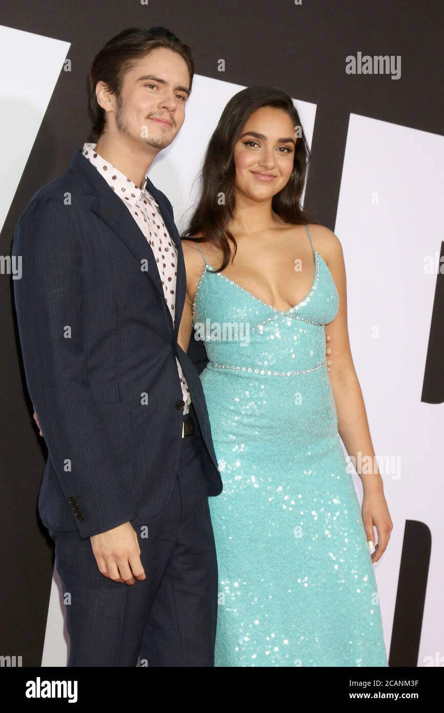 LOS ANGELES APR 3 Miles Robbins, Geraldine Viswanathan at the "Blockers" Premiere at Village
