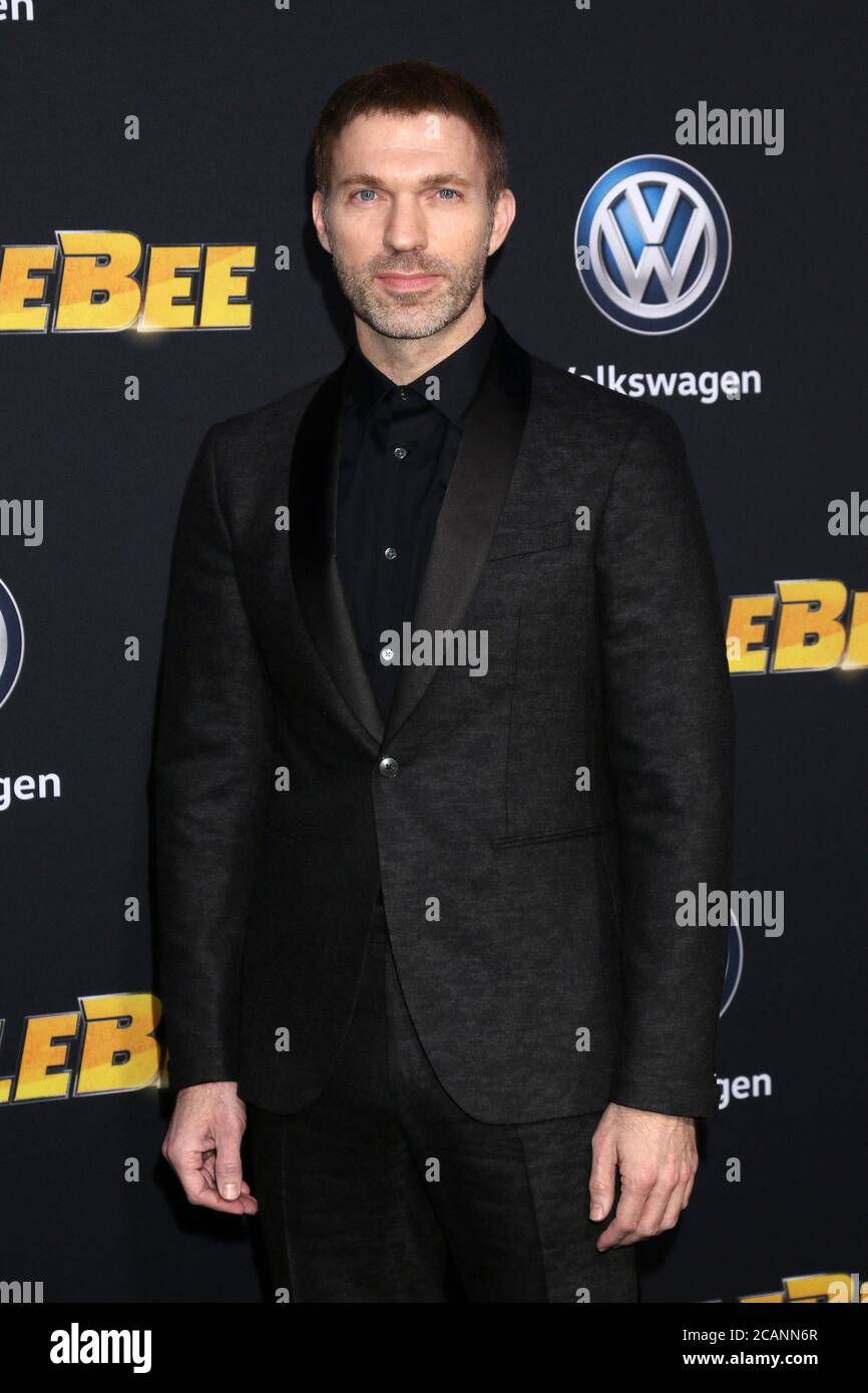 LOS ANGELES - DEC 9:  Travis Knight at the "Bumblebee" World Premiere at the TCL Chinese Theater IMAX on December 9, 2018 in Los Angeles, CA Stock Photo