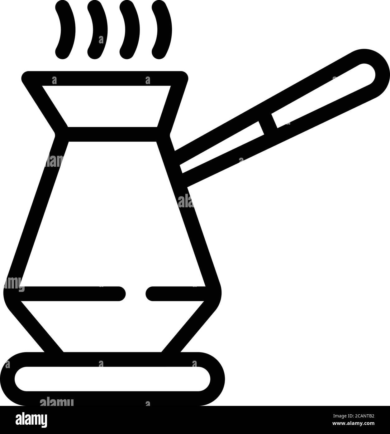 Coffe kettle icon, outline style Stock Vector