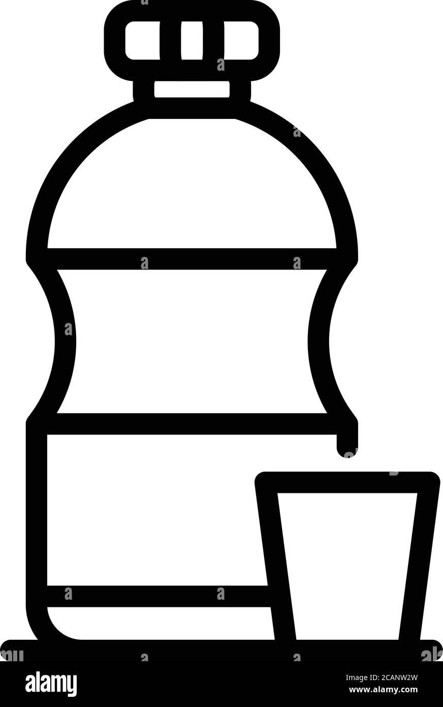 Solution bottle icon, outline style Stock Vector