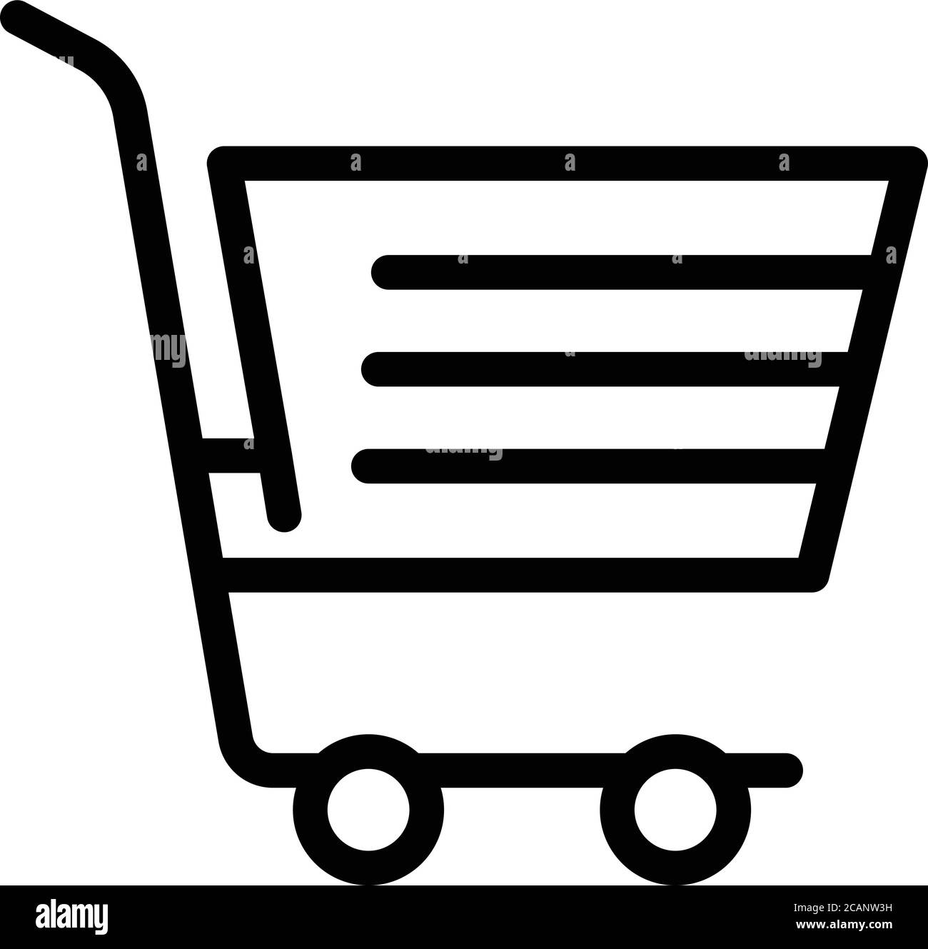 Shopping cart icon, outline style Stock Vector Image & Art - Alamy