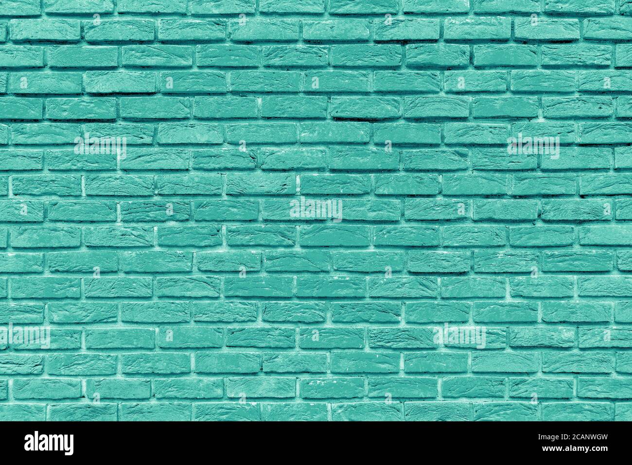 The background of the old green brick wall for design interior and ...