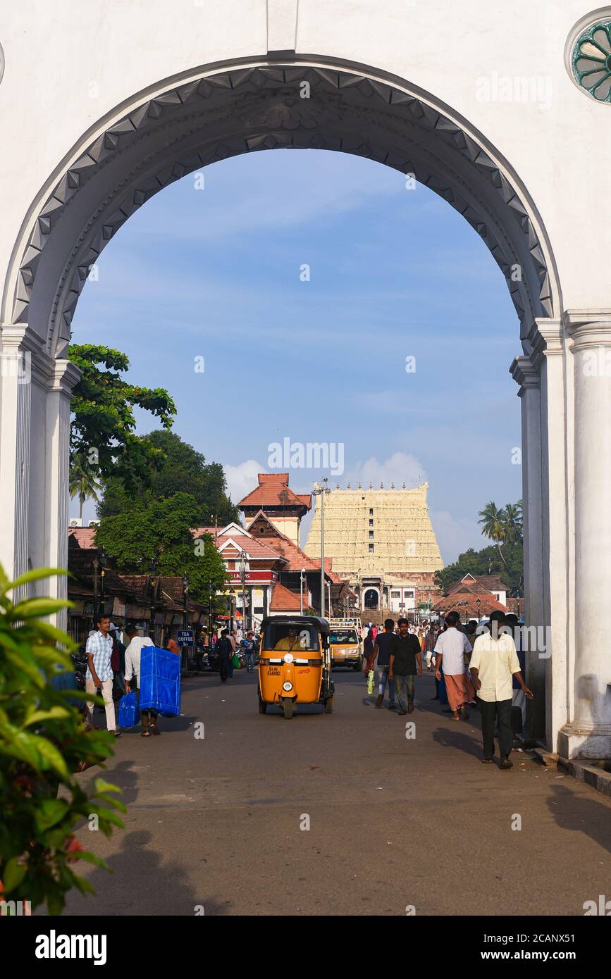Kerala, India. September 07, 2019. East Fort, Kizhakkekotta gateway  is Central Business District, Chalai Bazaar of Thiruvananthapuram or Trivandrum. Stock Photo
