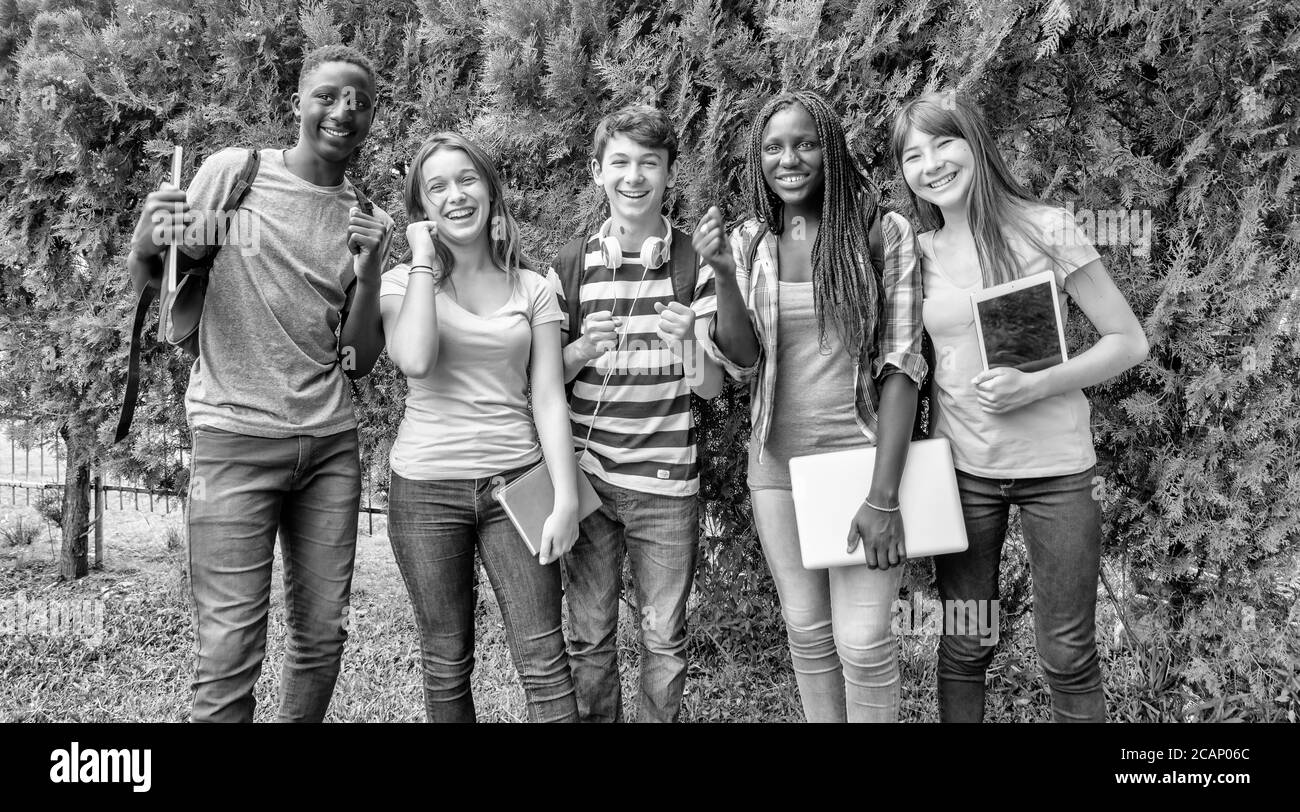 Mixed race teenage boy Black and White Stock Photos & Images - Alamy