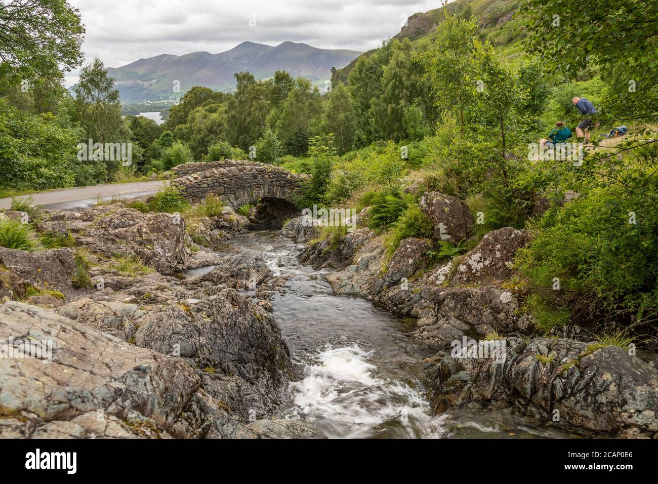 Ashness Bridge near Derwent Water, Lake District, England Stock Photo