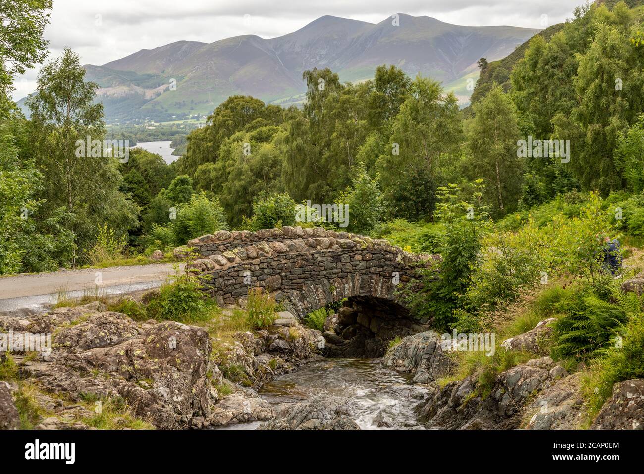 Ashness Bridge near Derwent Water, Lake District, England Stock Photo