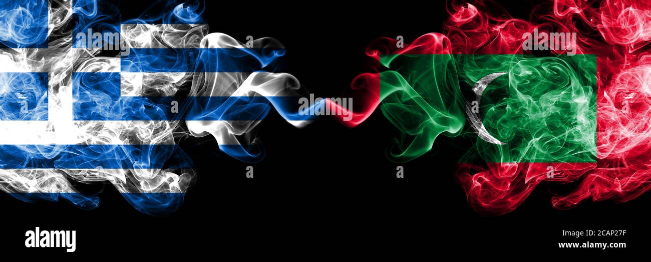 Maldives smoke flag Stock Photo Alamy