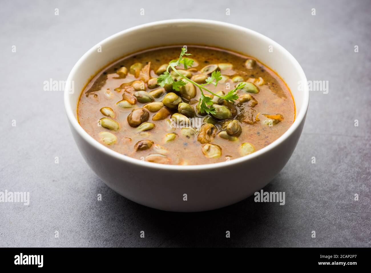 Pavta Bhaji or Lima Beans Curry Recipe also known as Popat Dana sabzi
