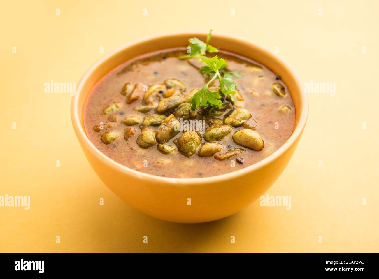 Pavta Bhaji or Lima Beans Curry Recipe also known as Popat Dana sabzi