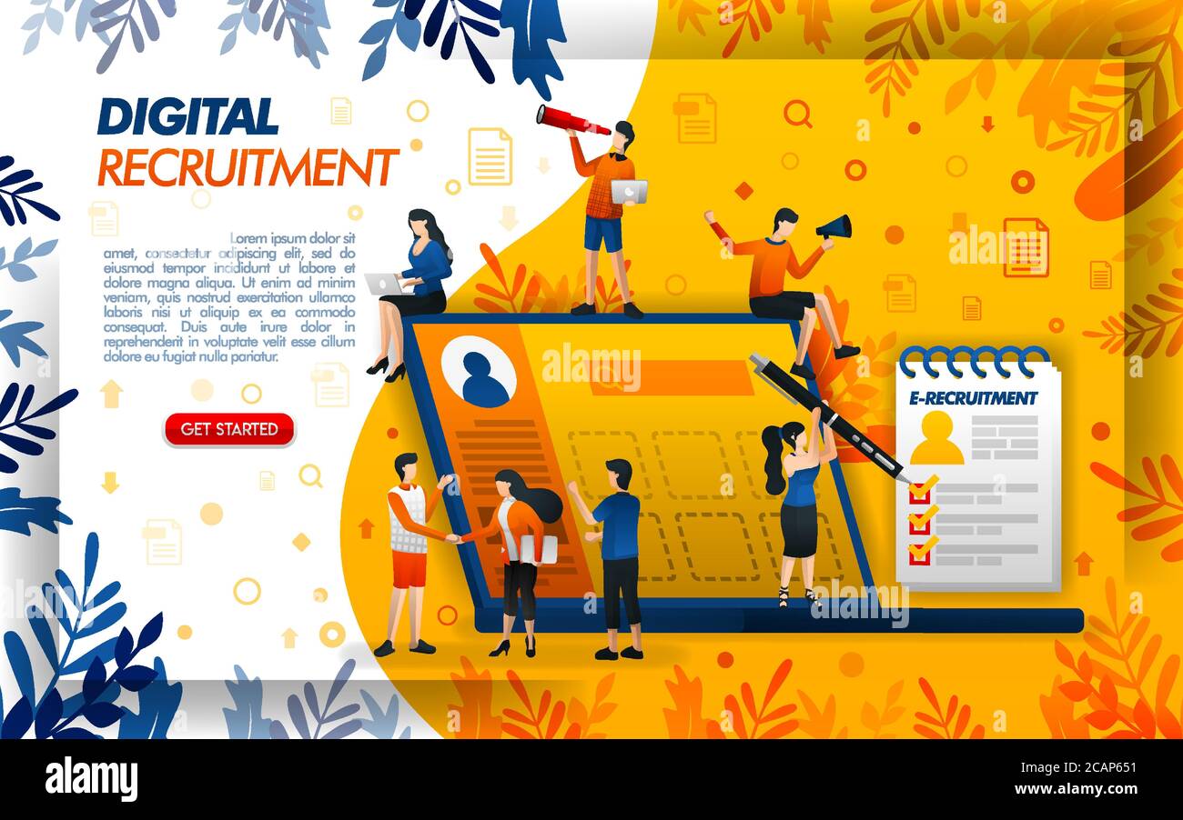 Digital online recruitment for companies and job seekers. application ...