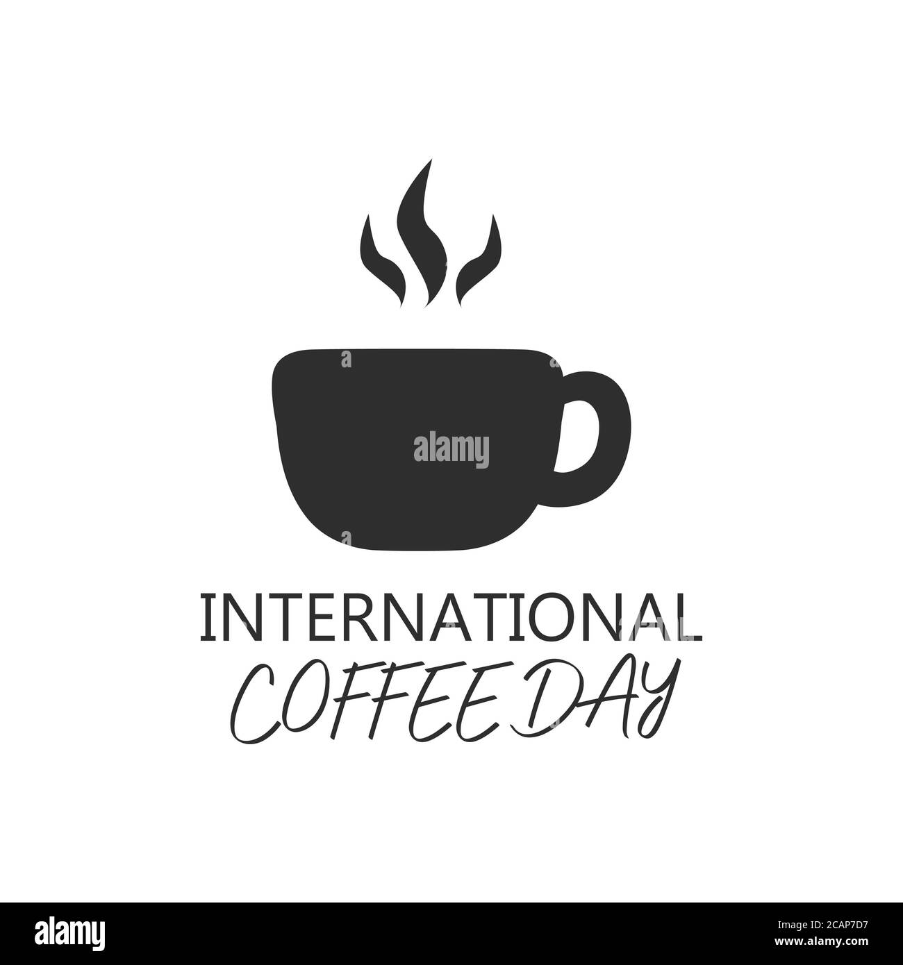 International Coffee Day Template Illustration. Design isolated on