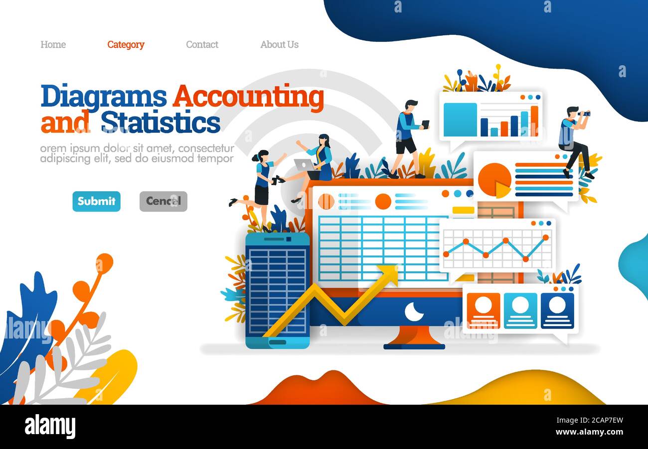 Accounting and Statistics Diagram. increase business performance with ...