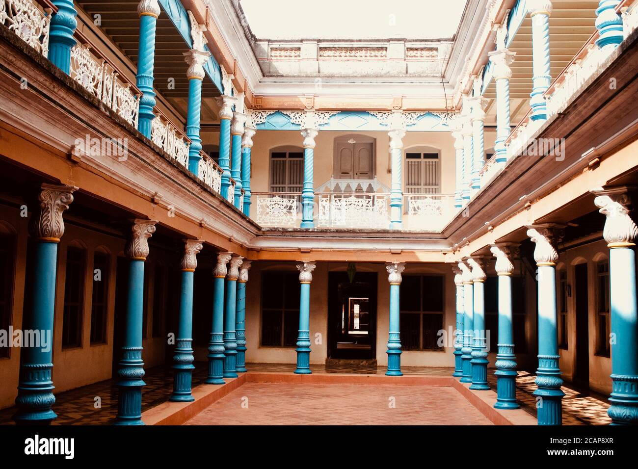 Karaikudi house interior with architecture of chettinad style Stock ...