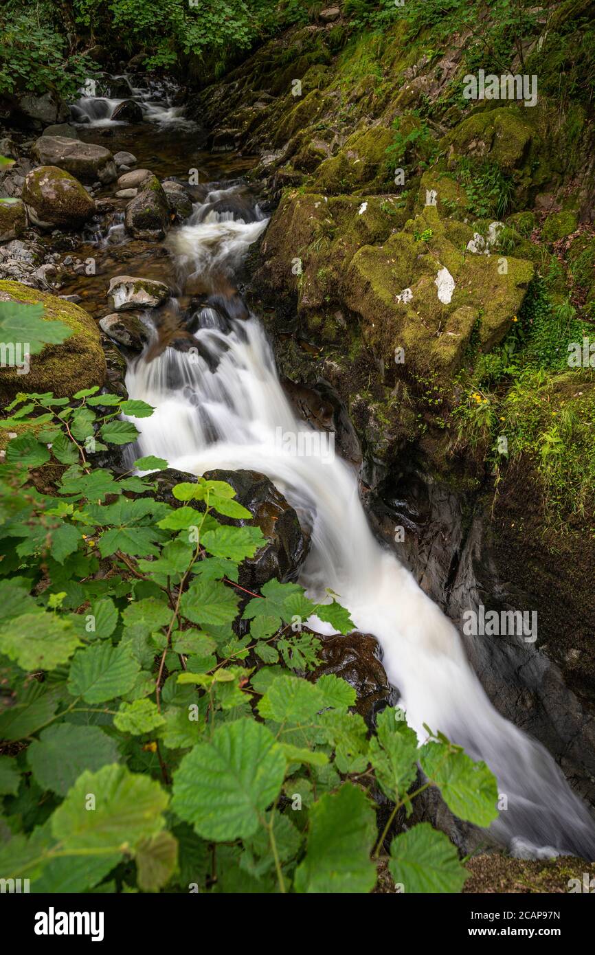 Aira Force waterfall near Ullswater in the Lake District, England Stock Photo