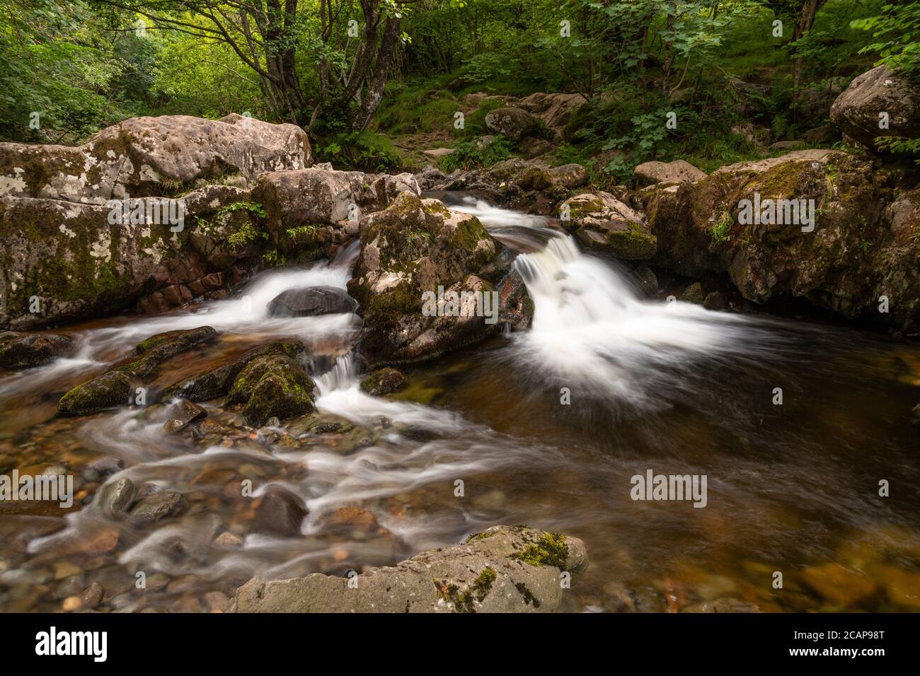 Aira Force waterfall near Ullswater in the Lake District, England Stock Photo
