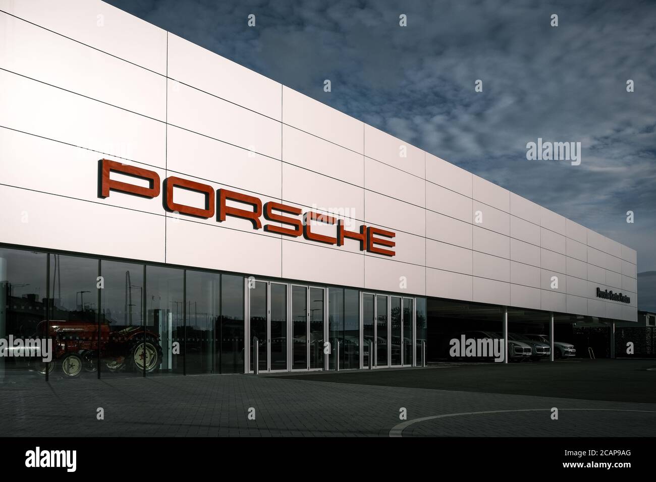 Porsche Dealership, Preston Stock Photo Alamy