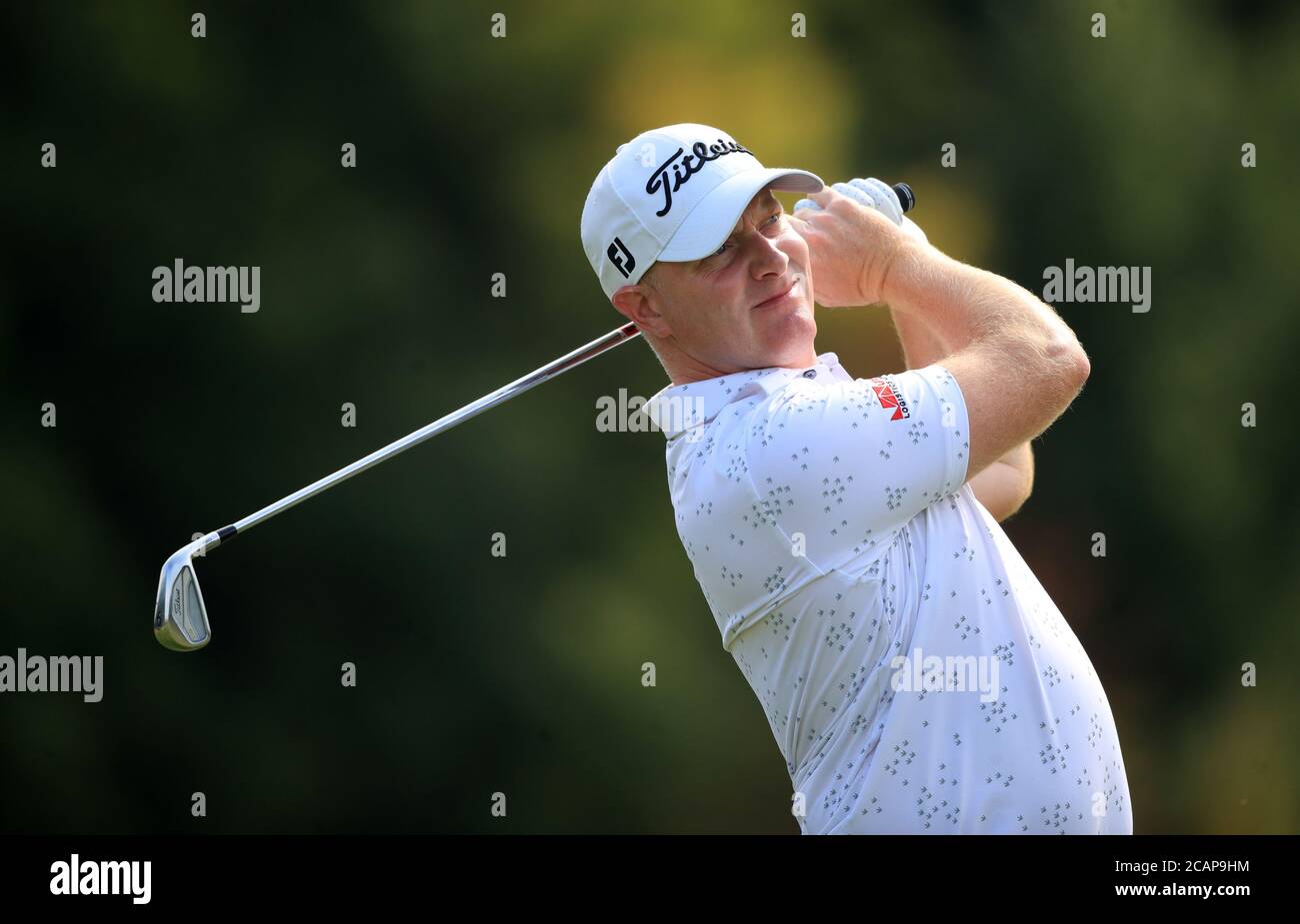 England's Richard Mcevoy during day three of the English Championship at Hanbury Manor Marriott Hotel and Country Club, Hertfordshire. Saturday August 8, 2020. See PA story Golf Ware. Photo credit should read: Adam Davy/PA Wire. RESTRICTIONS: Editorial Use, No Commercial Use. Stock Photo