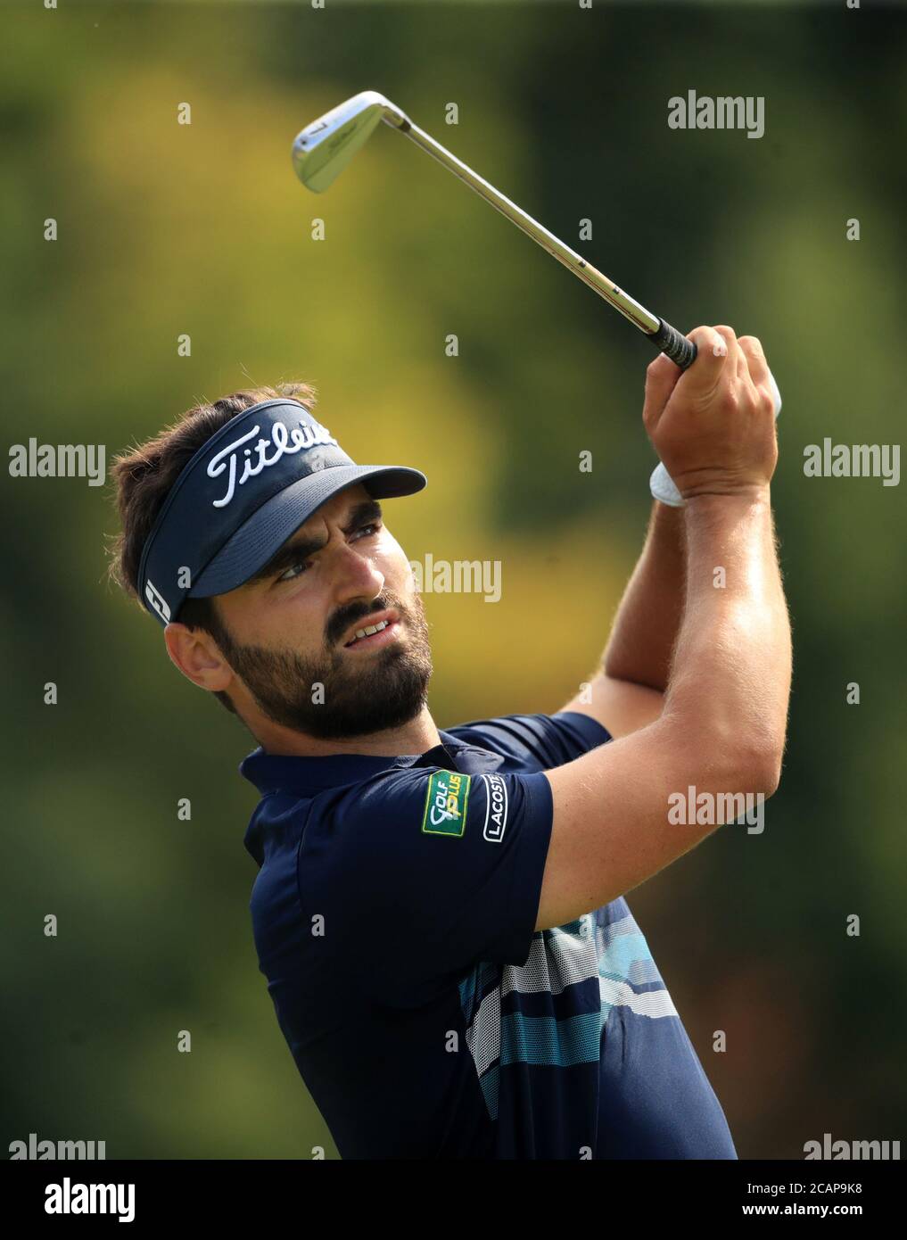 France's Antoine Rozner during day three of the English Championship at Hanbury Manor Marriott Hotel and Country Club, Hertfordshire. Saturday August 8, 2020. See PA story GOLF Ware. Photo credit should read: Adam Davy/PA Wire. RESTRICTIONS: Editorial Use, No Commercial Use. Stock Photo