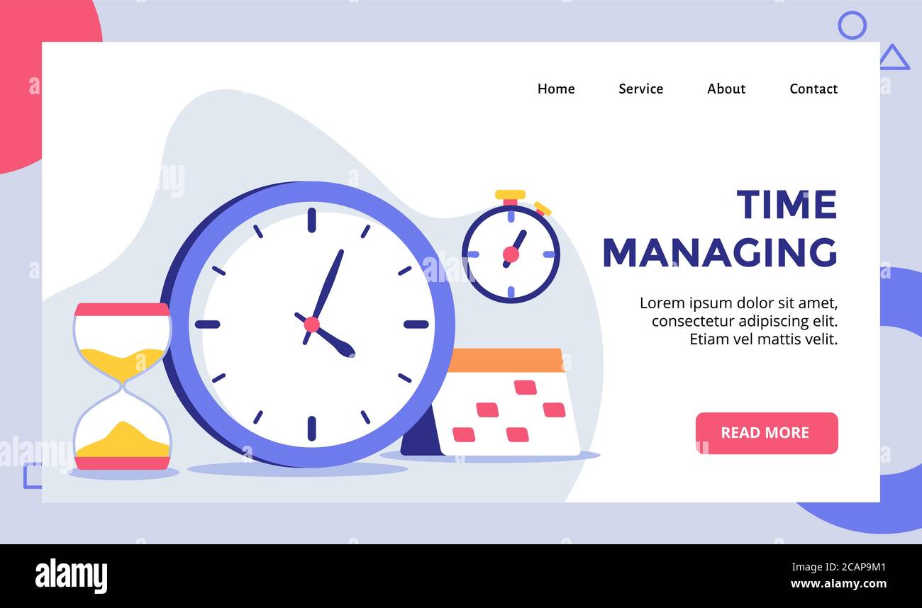 Time managing Clock background of hourglass calendar stopwatch campaign