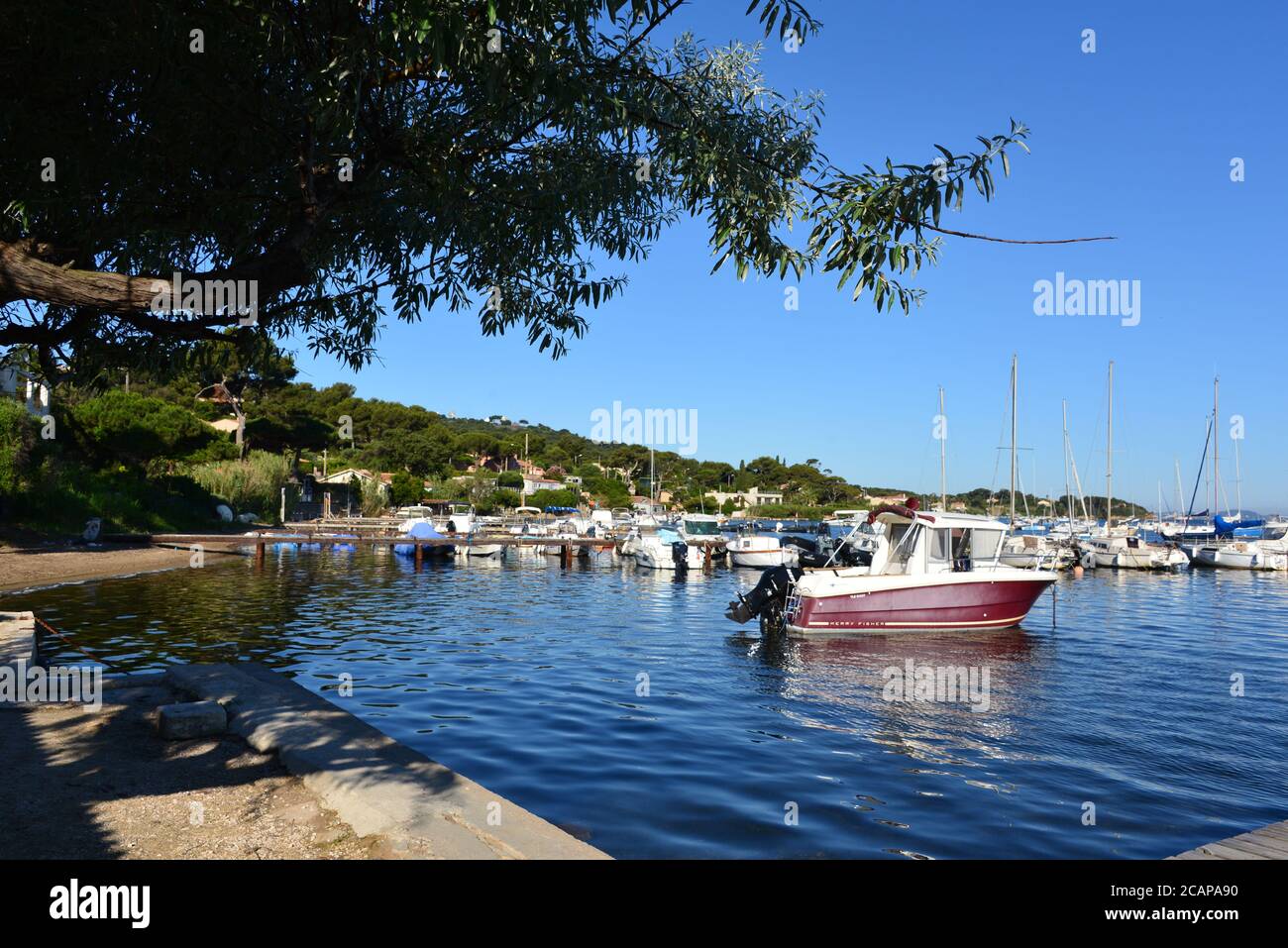 Peninsula of Giens Small port des barques Stock Photo - Alamy