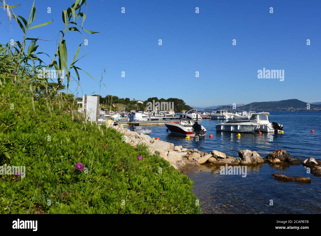 Peninsula of Giens small port La Madrague de Giens Stock Photo