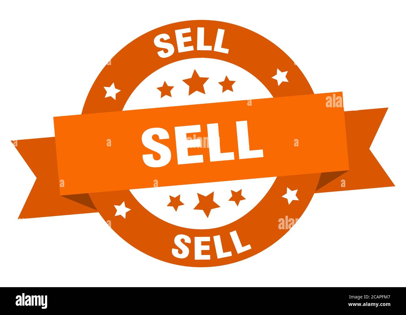 sell round ribbon isolated label. sell sign Stock Vector Image & Art ...