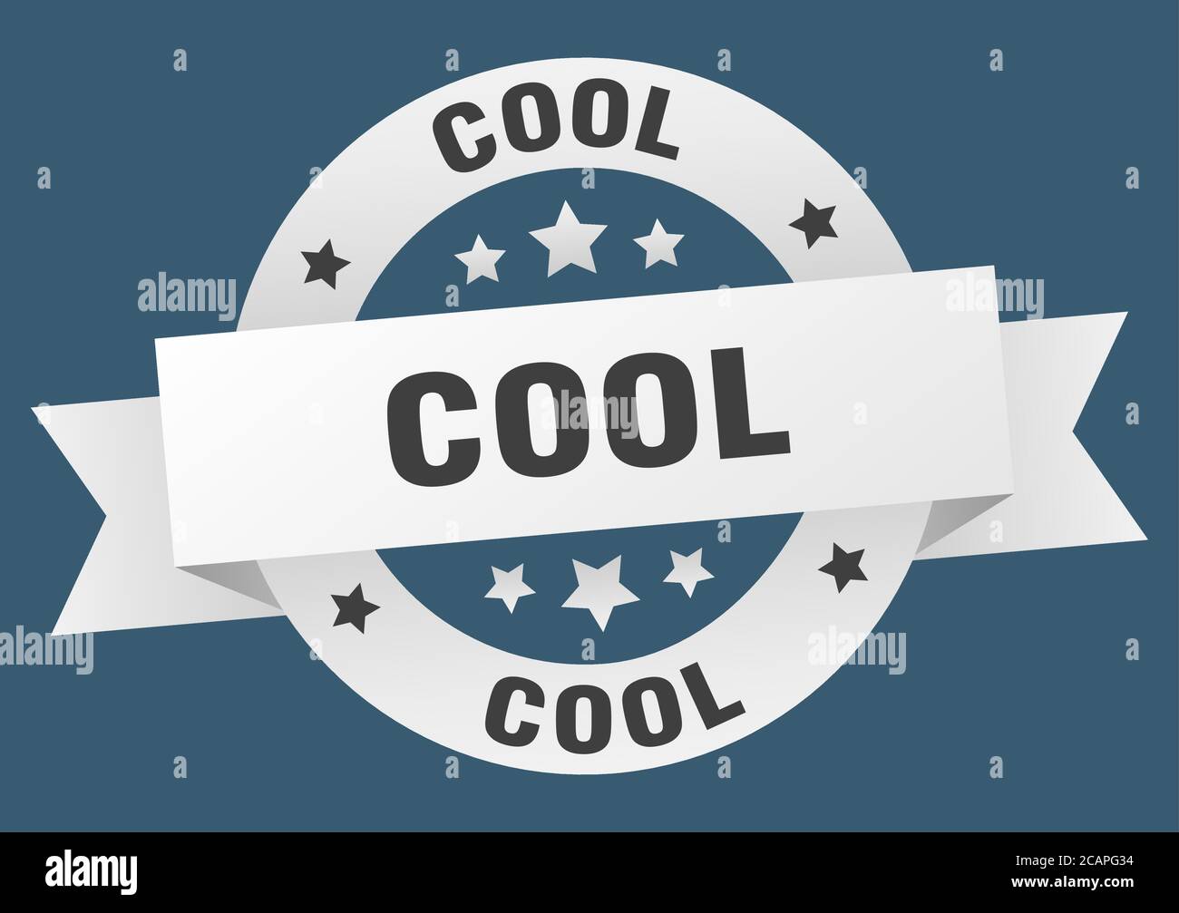 cool round ribbon isolated label. cool sign Stock Vector Image & Art ...