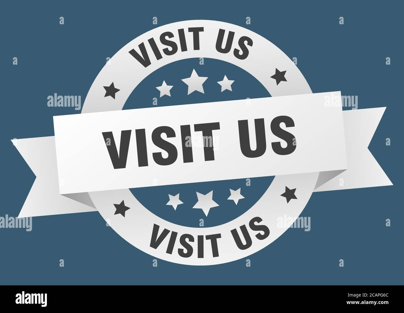 visit us round ribbon isolated label. visit us sign Stock Vector Image ...
