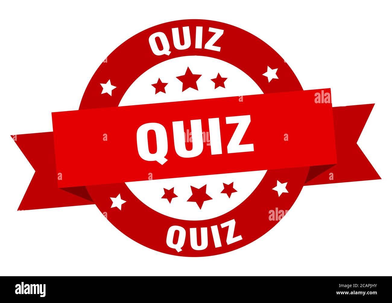 Quiz Round Ribbon Isolated Label Quiz Sign Stock Vector Image Art Alamy