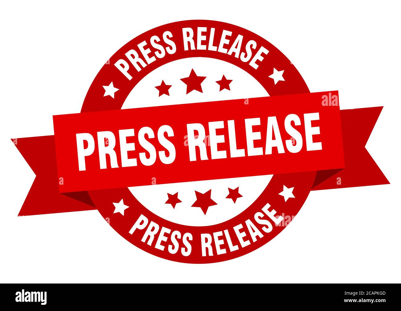 press release round ribbon isolated label. press release sign Stock ...