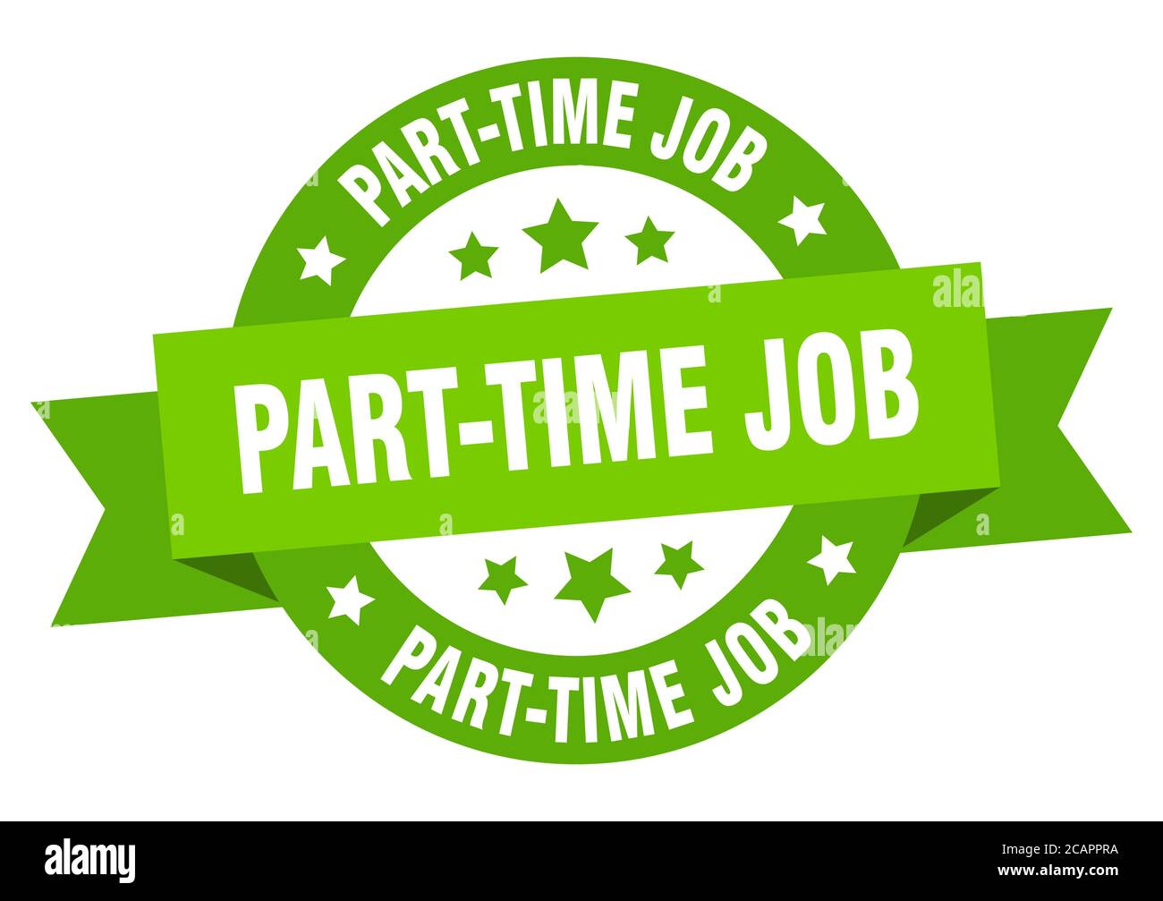 part-time job round ribbon isolated label. part-time job sign Stock ...