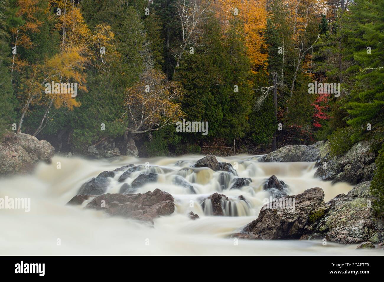 Chippewa River in autumn, Algoma District, Batchawana Bay, Ontario, Canada Stock Photo Alamy